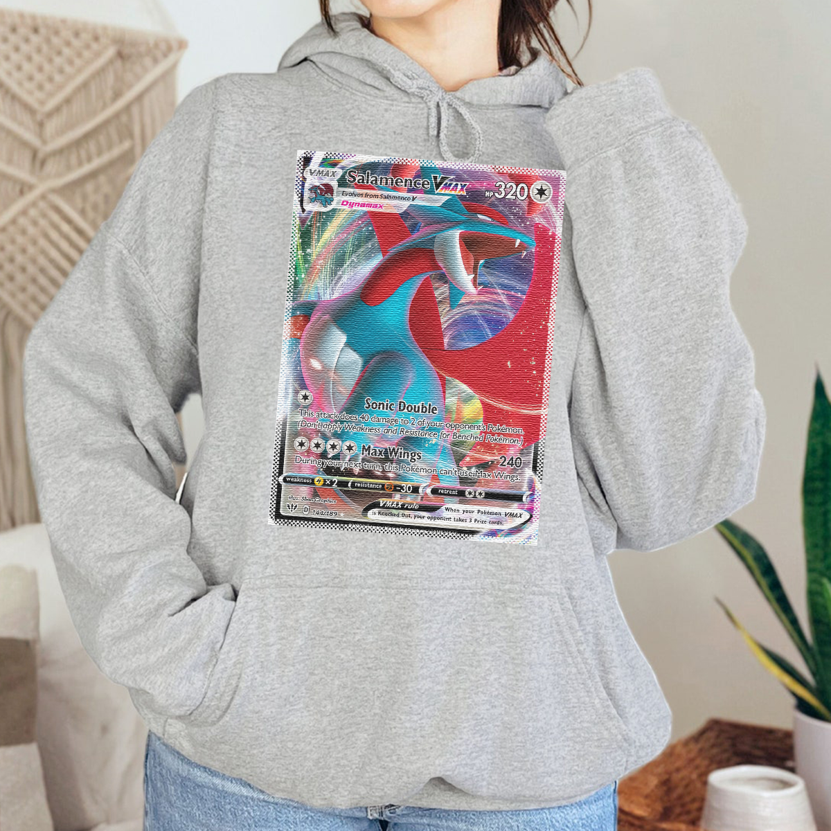 Personalized Fabric Trading Card D2 Patch Unisex Hoodie,Perfect Gift for Fans Friends,P-H-18