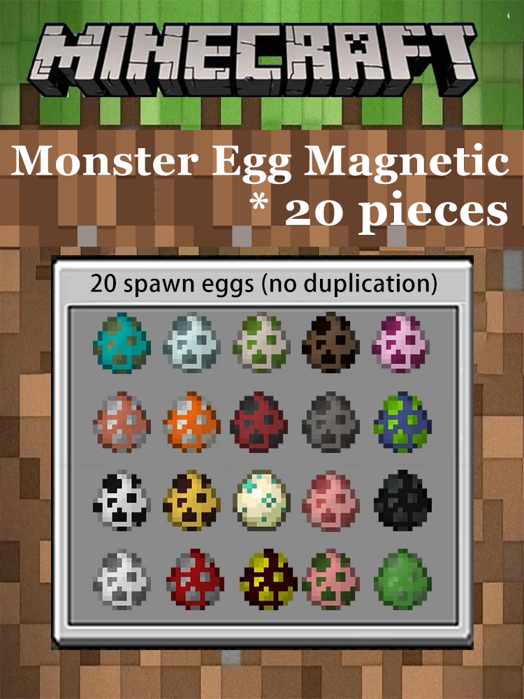 Minecraft Fridge Magnet Set – Mini Crafting Table,Magnetic Chest,Movable Decoration,Acrylic Pieces and Backpack Accessory,FM01