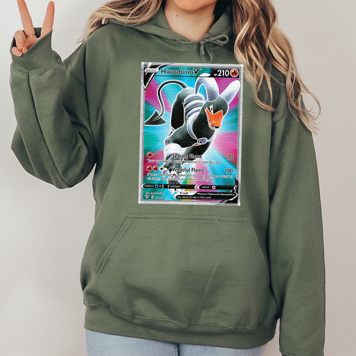 Personalized Fabric Trading Card D2 Patch Unisex Hoodie,Perfect Gift for Fans Friends,P-H-18