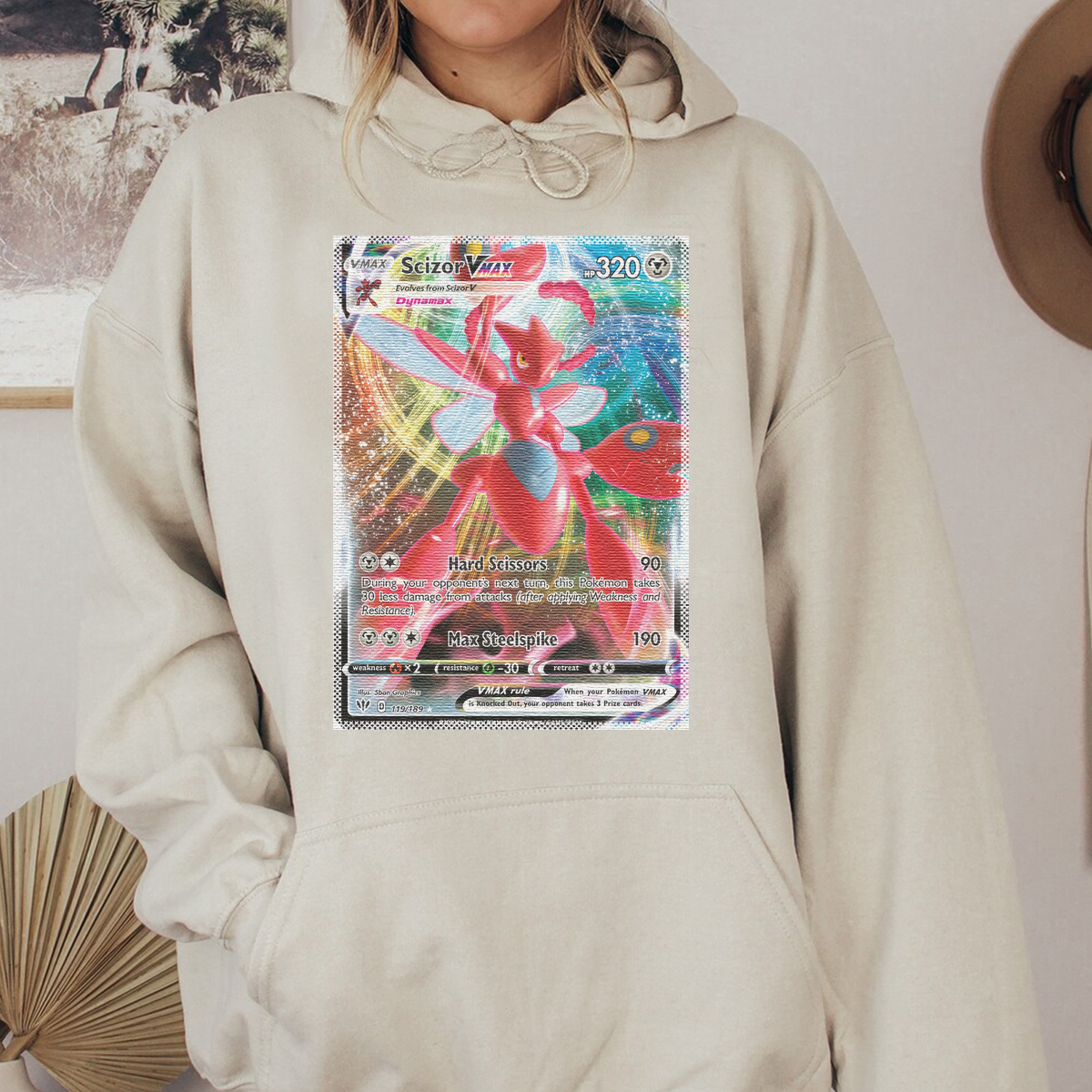 Personalized Fabric Trading Card D2 Patch Unisex Hoodie,Perfect Gift for Fans Friends,P-H-18