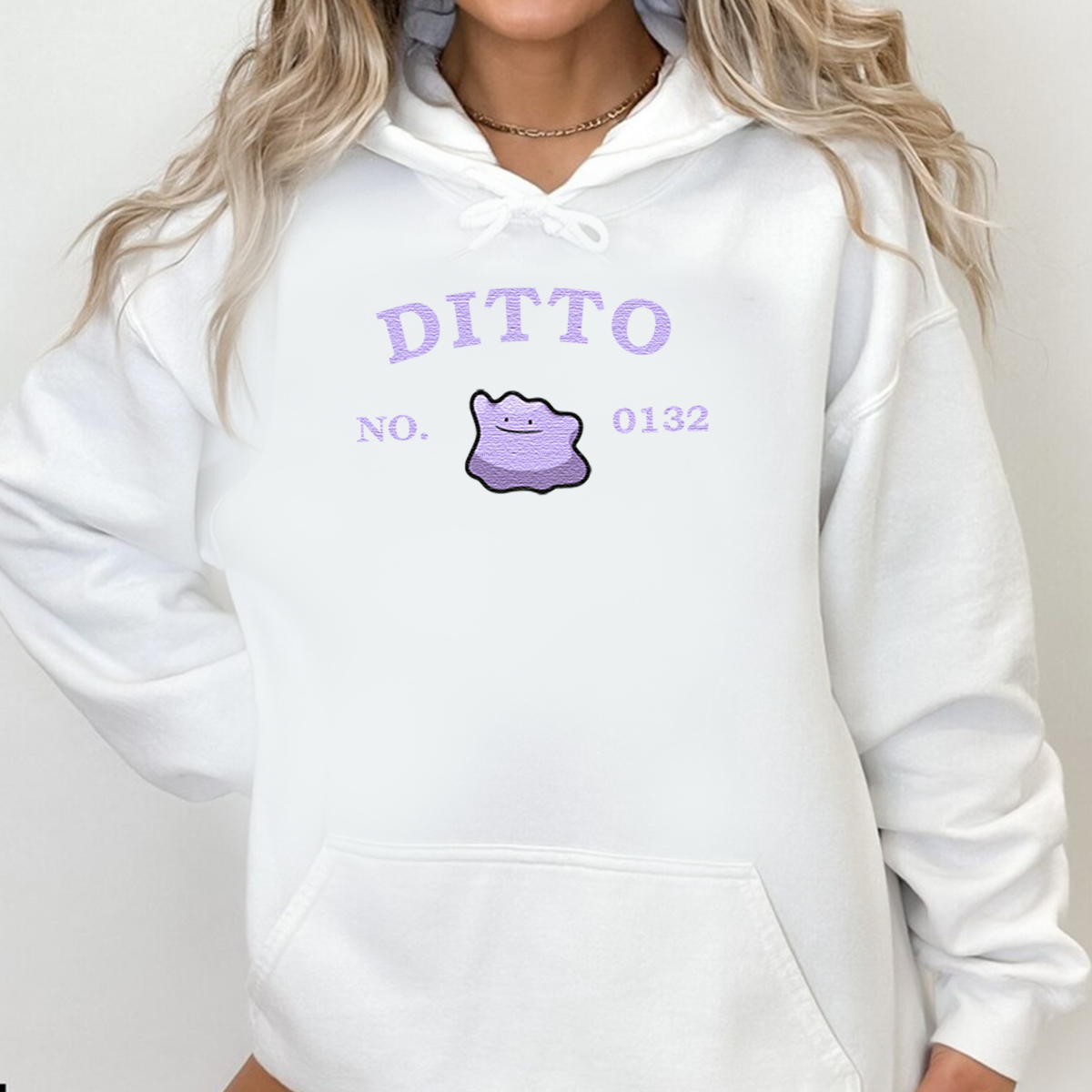 Ditto-Q.Adorable Anime-Themed Embroidered T-Shirt,Crewneck,Hoodie-Trendy Versatile and a Thoughtful Gift for Friends,H-C-1225