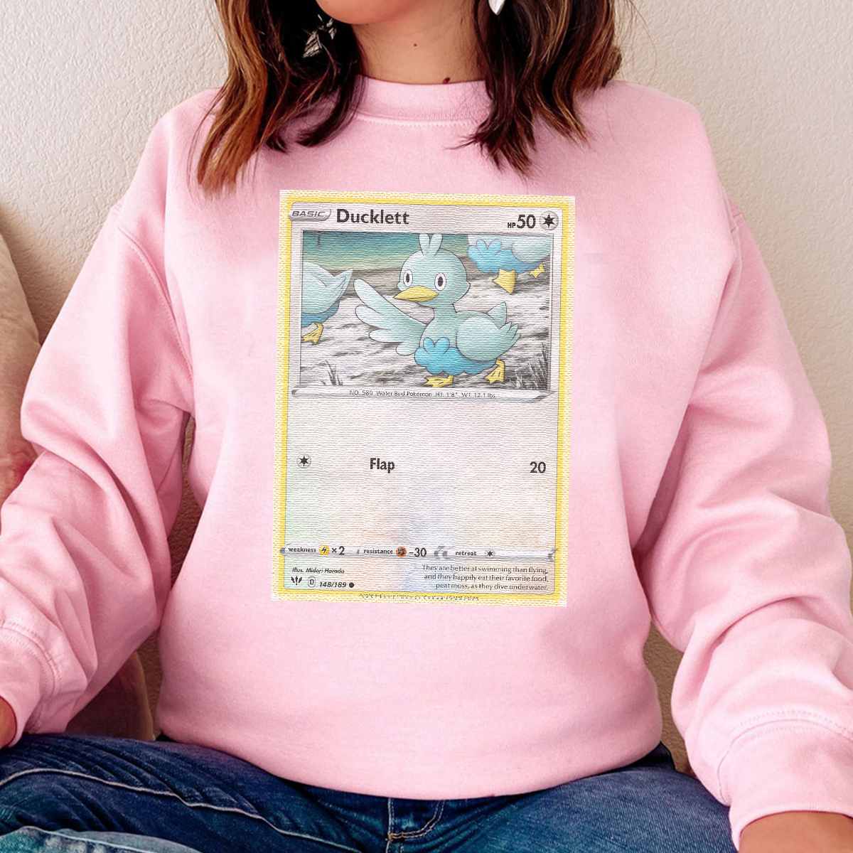 Personalized Fabric Trading Card D2 Patch Suture Unisex Crewneck,Perfect Gift for Fans Friends,P-C-17