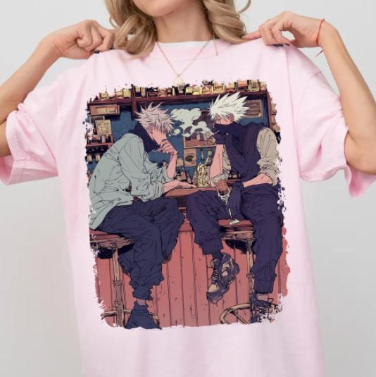 Kakashi And Gojo 1 JJK Unisex Animee T-shirt,Crewneck,Hoodie,H-C-795