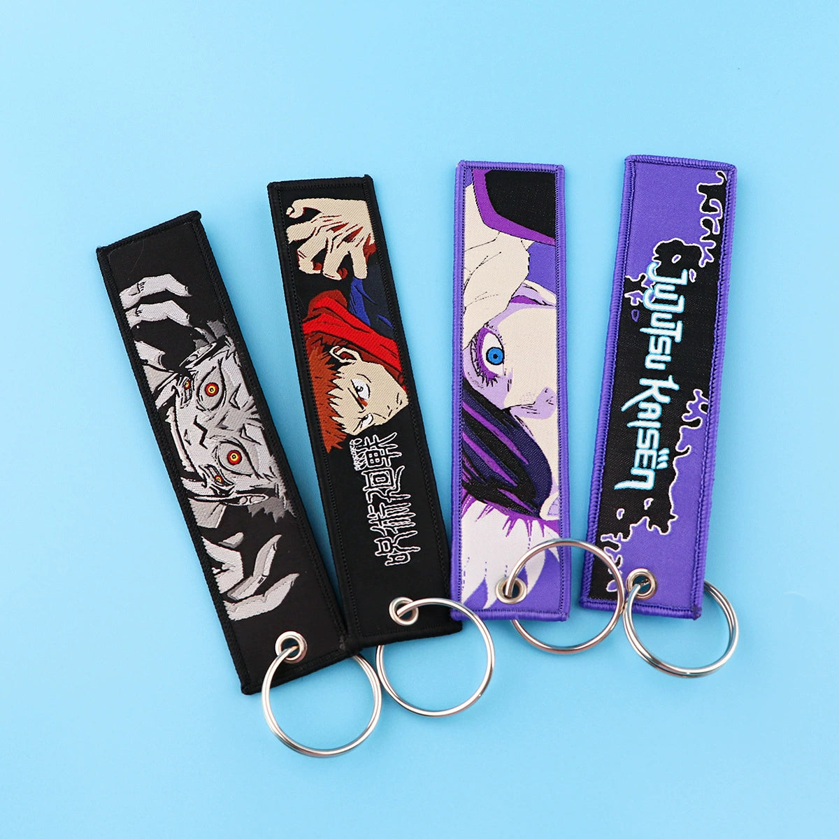 Jujutsu Kaisen Gojo Satoru Woven Lanyard Keychain – Anime Badge Holder & Fabric Strap,024