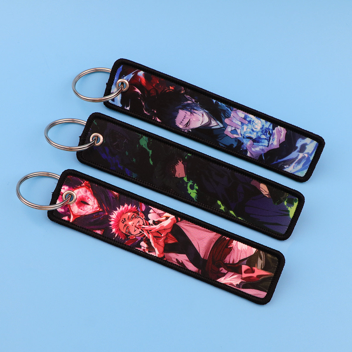 Jujutsu Kaisen Gojo Satoru Woven Lanyard Keychain – Anime Badge Holder & Fabric Strap,024