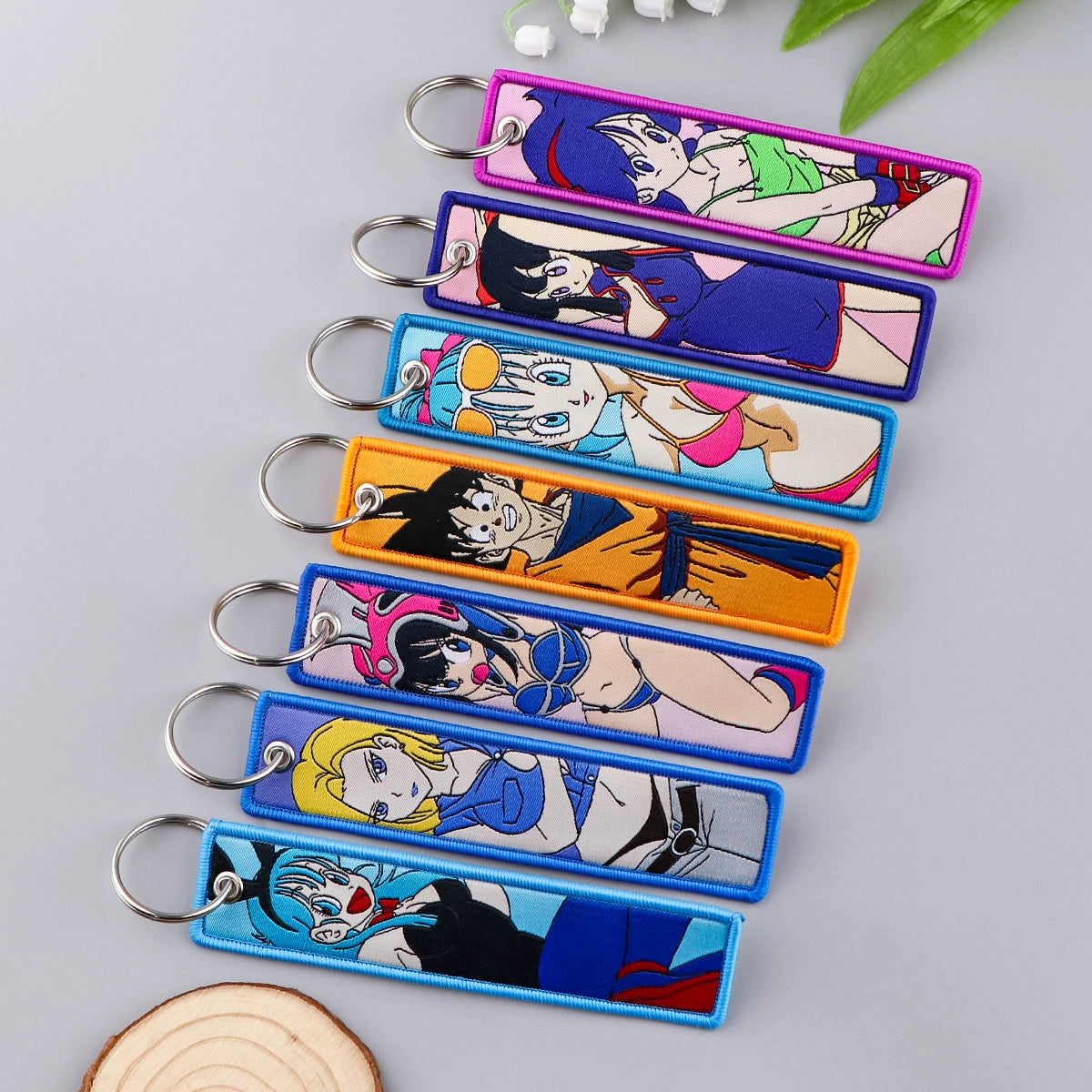 Dragon Ball Woven Keychain Lanyard - Goku & Vegeta Cartoon Character Campus Strap,Fabric Craft Pendant,022