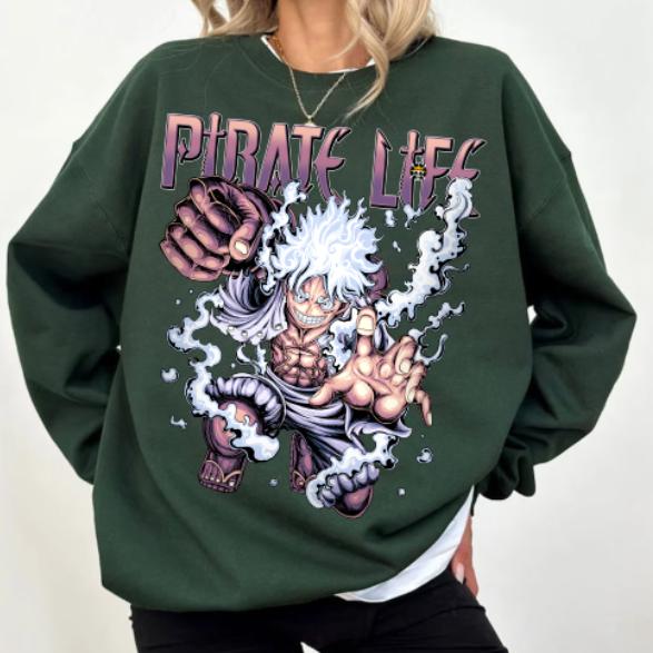 Luff Gear Pirate Life One Pjece Animee T-Shirt,Crewneck,Hoodie,H-C-900