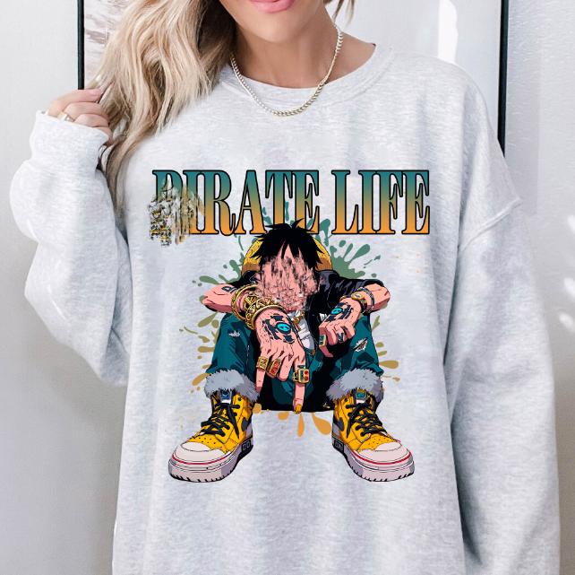 Luff Pjrate lifee Shirt Crewneck Hoodies,On3 Pjece Animee T-Shirt Gift,H-C-783