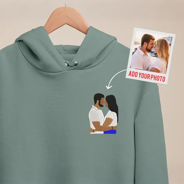 Personalized Couple Full-Color Embroidered Sweatshirt-The Perfect Gift for Your Love,M07