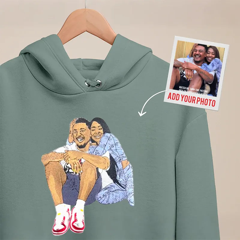 Personalized Couple Full-Color Embroidered Sweatshirt-The Perfect Gift for Your Love,M01