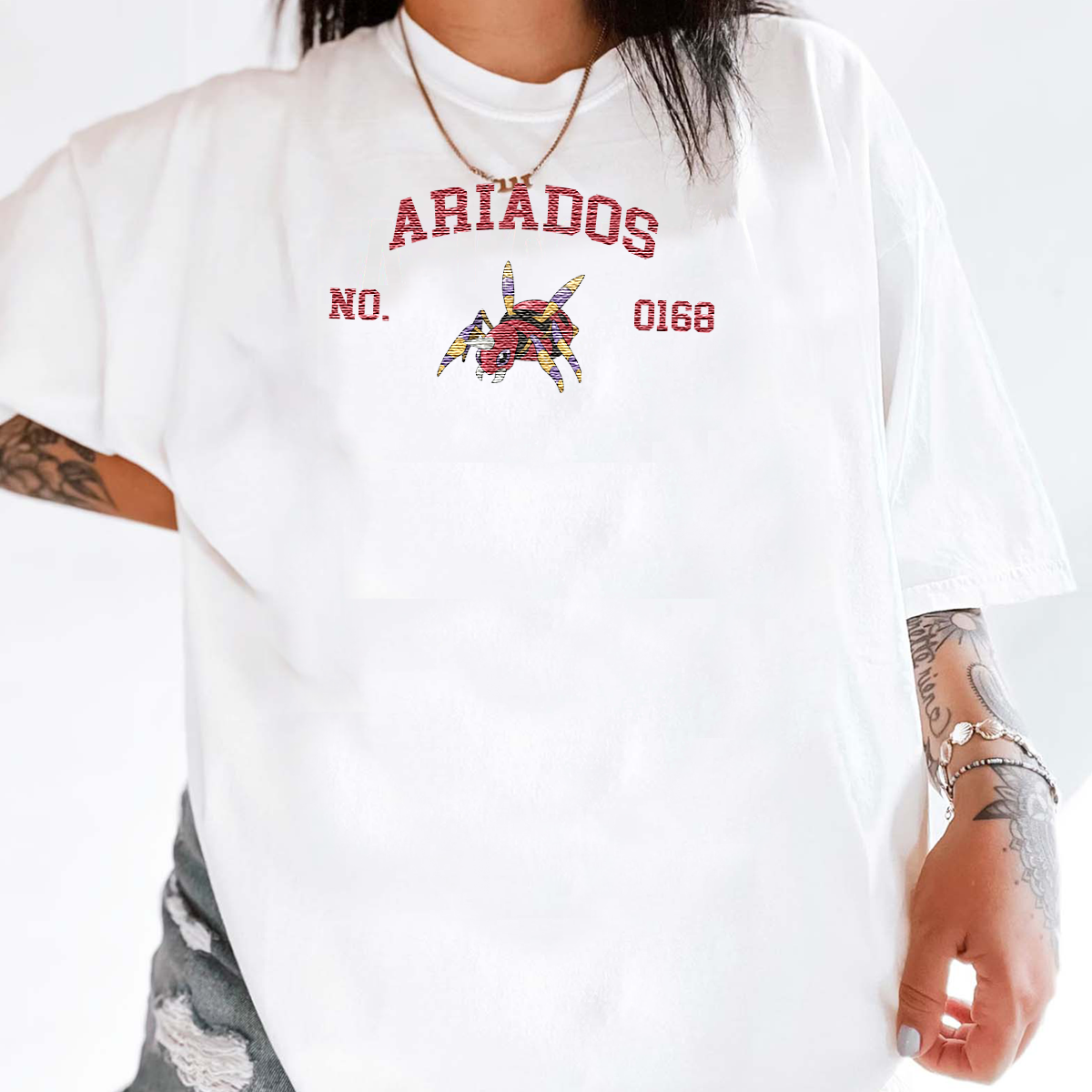 Ariados Adorable Anime-Themed Embroidered T-Shirt,Crewneck,Hoodie-Trendy Versatile and a Thoughtful Gift for Friends,H-C-1316