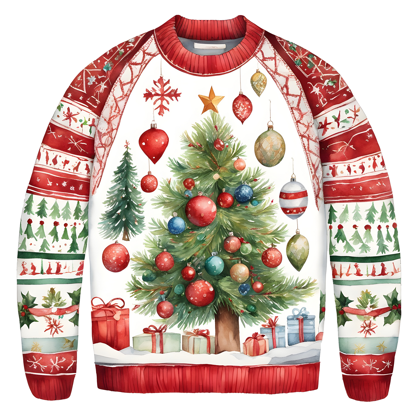 Joyful Christmas Tree Theme Sweater,For Festive Vibes,TS-C-679