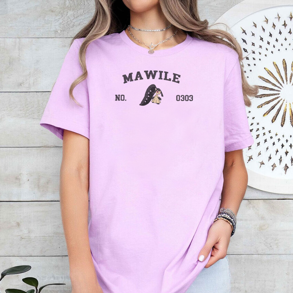 Mawile Adorable Anime-Themed Embroidered T-Shirt,Crewneck,Hoodie-Trendy Versatile and a Thoughtful Gift for Friends,H-C-1290