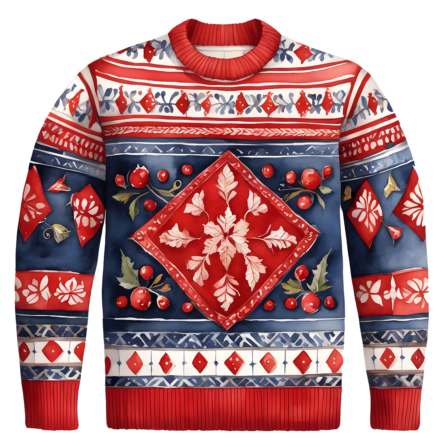 Charming Floral Ugly Christmas Sweater,A Thoughtful Gift For Your Loved Ones This Winter,TS-C-683
