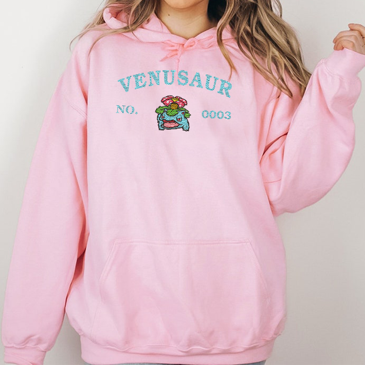 Venusaur-Q.Adorable Anime-Themed Embroidered T-Shirt,Crewneck,Hoodie-Trendy Versatile and a Thoughtful Gift for Friends,H-C-1233