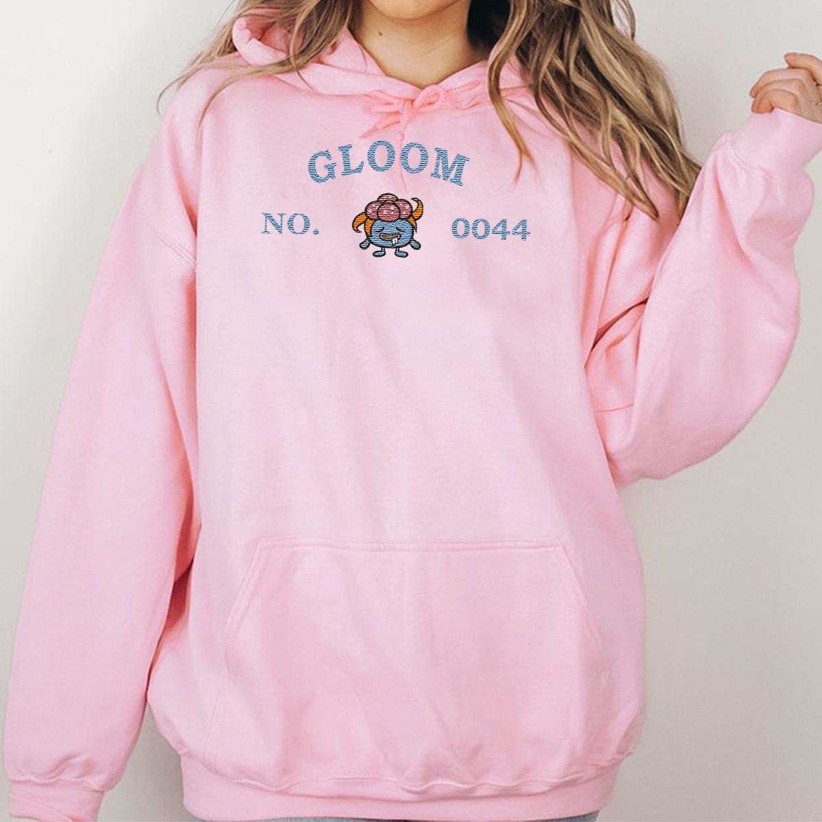 Gloom-Q.Adorable Anime-Themed Embroidered T-Shirt,Crewneck,Hoodie-Trendy Versatile and a Thoughtful Gift for Friends,H-C-1278