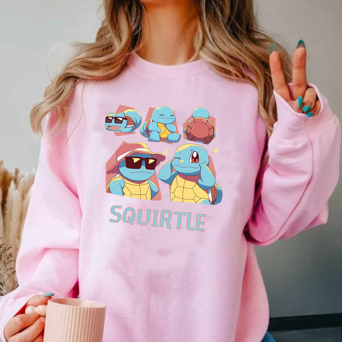Cute Squirtle Characters Anime Unisex T-Shirt,Crewneck,Hoodie,H-C-768