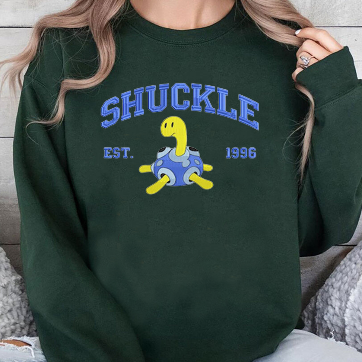 Shuckle Adorable Anime-Themed Embroidered T-Shirt,Crewneck,Hoodie-Trendy Versatile and a Thoughtful Gift for Friends,H-C-874