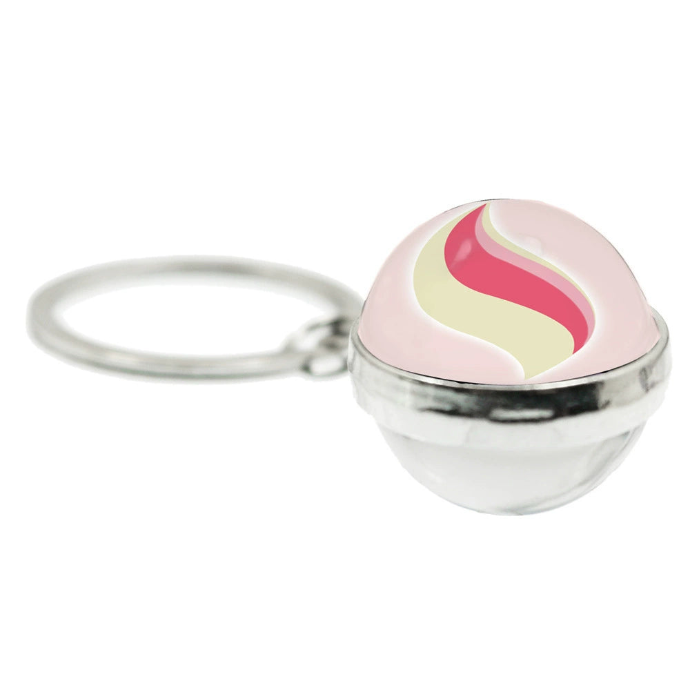 Mega Evolution 20MM Double-Sided Spherical Keychain,A Perfect Gift for Friends and Family,010