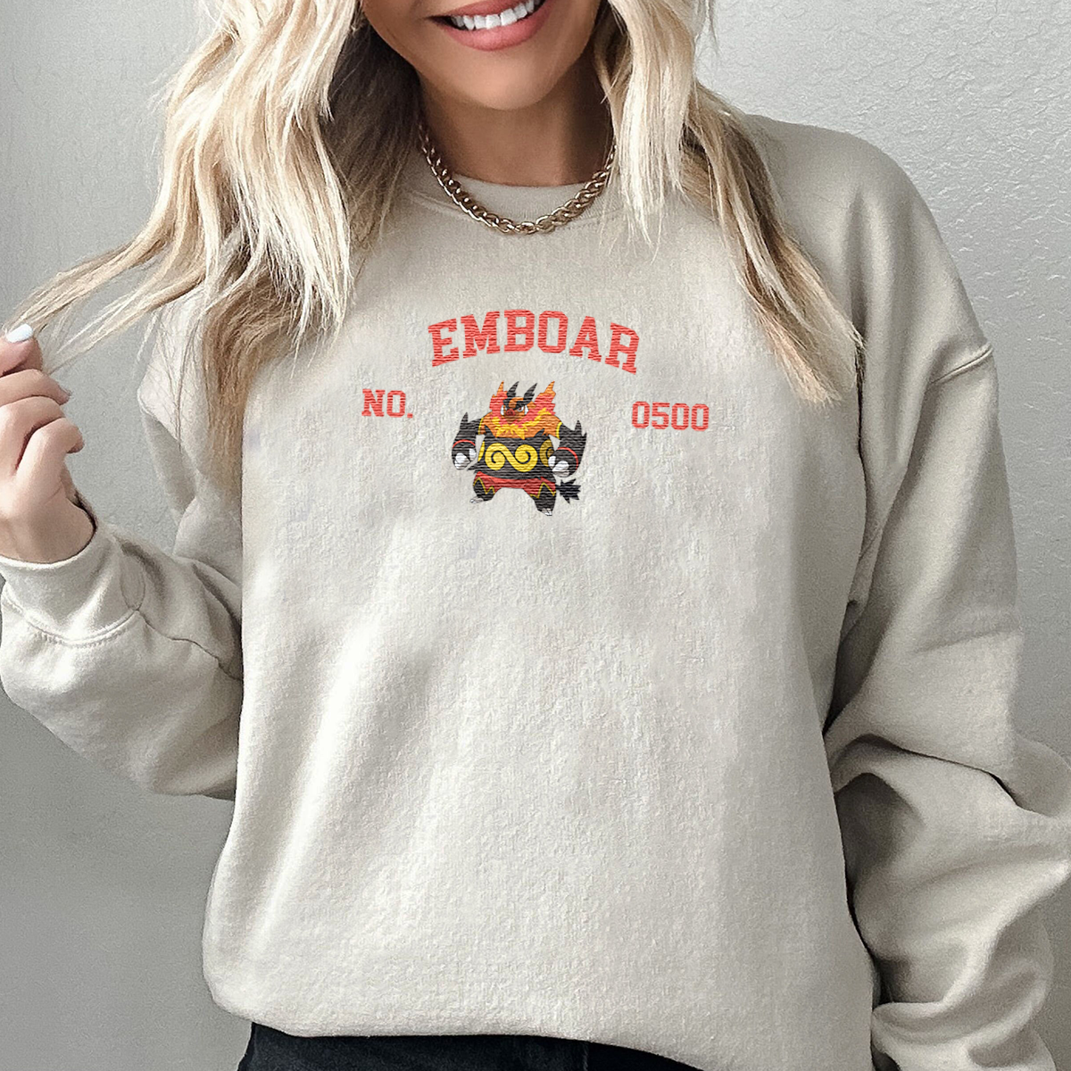 Meboar Adorable Anime-Themed Embroidered T-Shirt,Crewneck,Hoodie-Trendy Versatile and a Thoughtful Gift for Friends,H-C-1346
