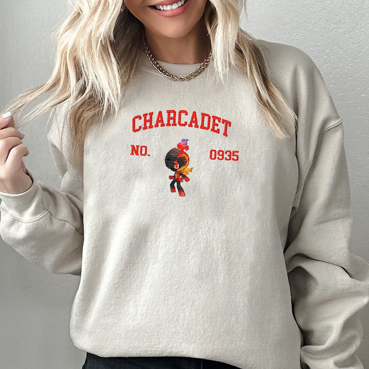 Charcadet Anime-Themed Embroidered T-Shirt,Crewneck,Hoodie-Trendy Versatile and a Thoughtful Gift for Friends,H-C-1824
