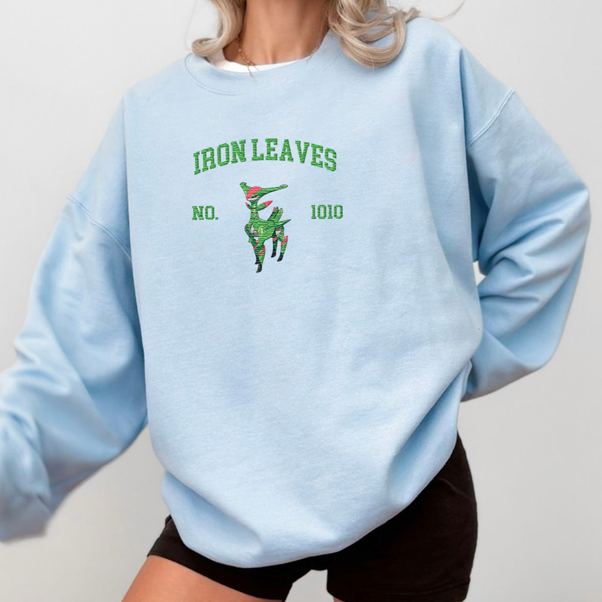 Iron Leaves Anime-Themed Embroidered T-Shirt,Crewneck,Hoodie-Trendy Versatile and a Thoughtful Gift for Friends,H-C-1779
