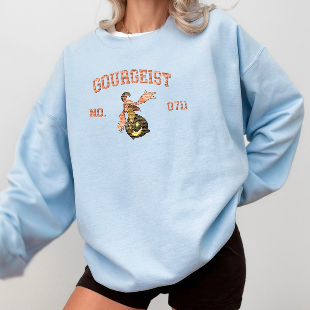 Gourgeist Adorable Anime-Themed Embroidered T-Shirt,Crewneck,Hoodie-Trendy Versatile and a Thoughtful Gift for Friends,H-C-1567