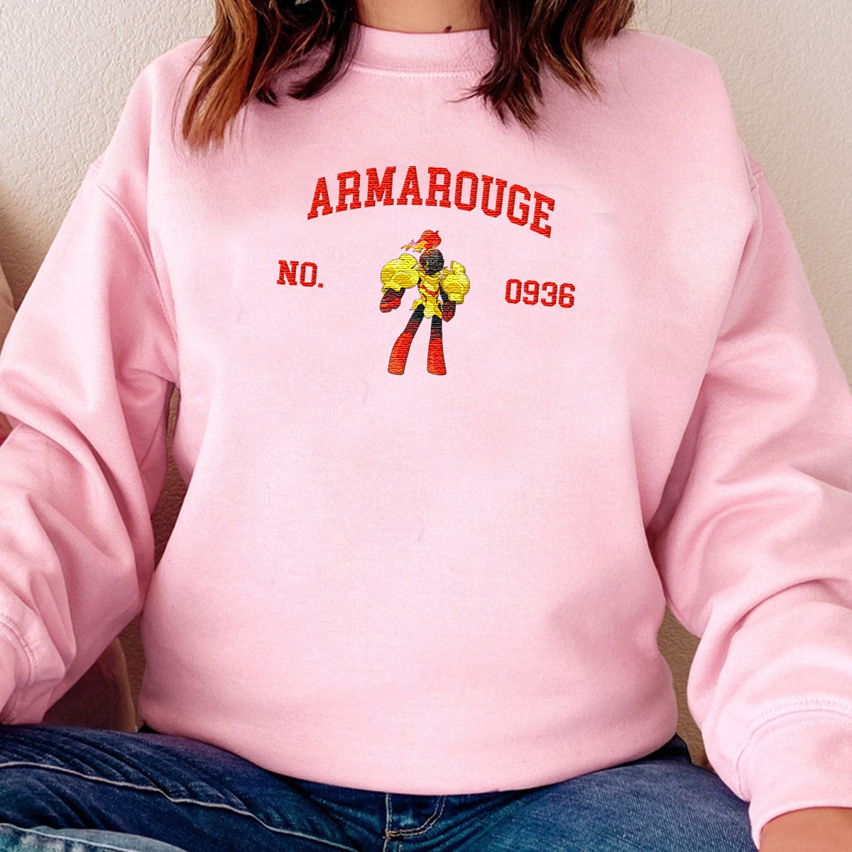 Armarouge Adorable Anime-Themed Embroidered T-Shirt,Crewneck,Hoodie-Trendy Versatile and a Thoughtful Gift for Friends,H-C-1600