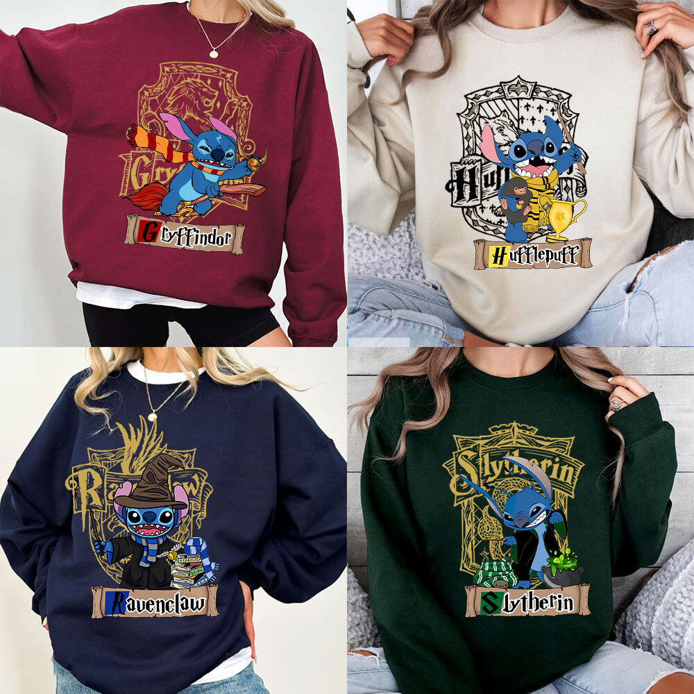 Cute Stitch Harry Potter Hogwarts T-shirt,Crewneck,Hoodie,H-C-105