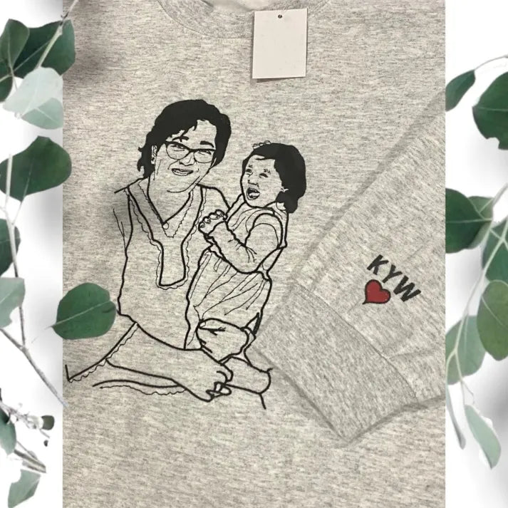 Personalized Couple Full-Color Embroidered Sweatshirt-The Perfect Gift for Your Love,M06