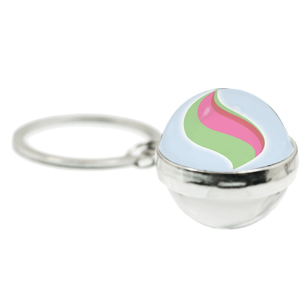 Mega Evolution 20MM Double-Sided Spherical Keychain,A Perfect Gift for Friends and Family,010