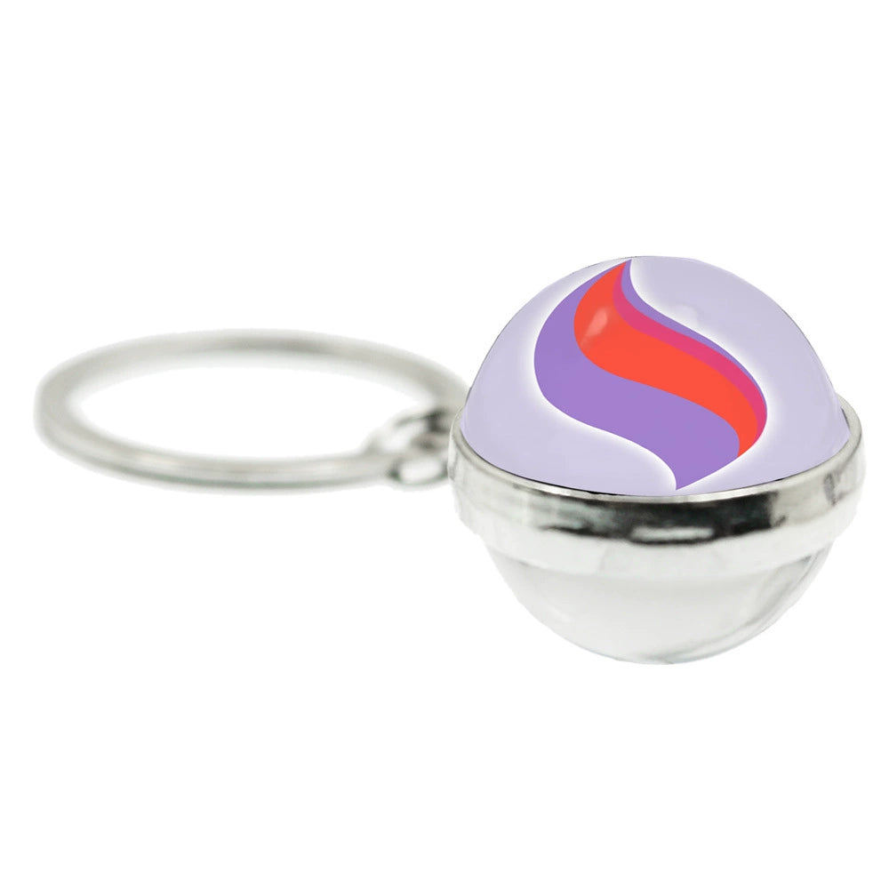 Mega Evolution 20MM Double-Sided Spherical Keychain,A Perfect Gift for Friends and Family,010