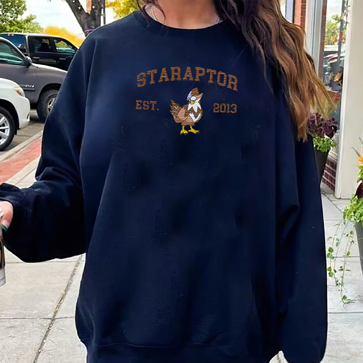 Staraptor Adorable Anime-Themed Embroidered T-Shirt,Crewneck,Hoodie-Trendy Versatile and a Thoughtful Gift for Friends,H-C-1364
