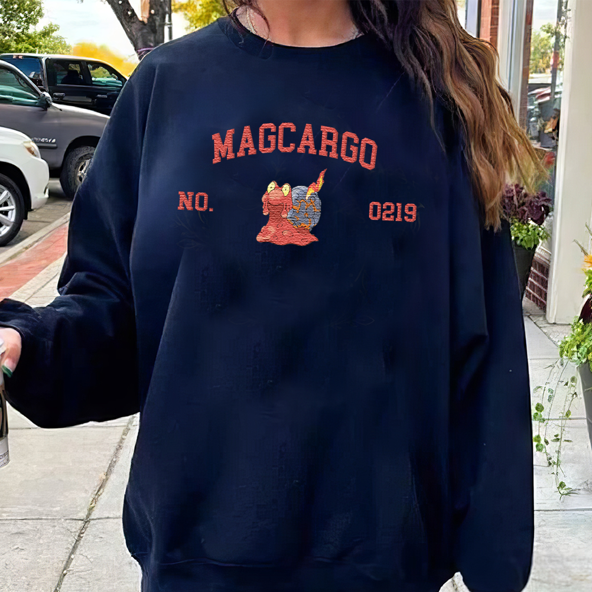 Magcargo Adorable Anime-Themed Embroidered T-Shirt,Crewneck,Hoodie-Trendy Versatile and a Thoughtful Gift for Friends,H-C-1623