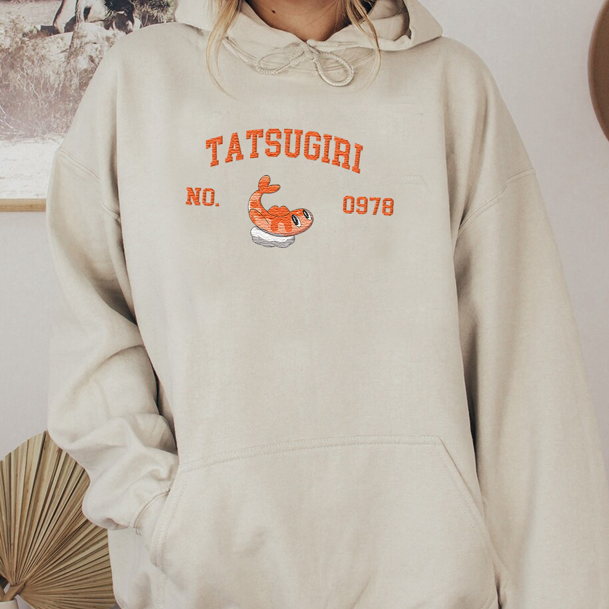 Tatsugiri Adorable Anime-Themed Embroidered T-Shirt,Crewneck,Hoodie-Trendy Versatile and a Thoughtful Gift for Friends,H-C-1618