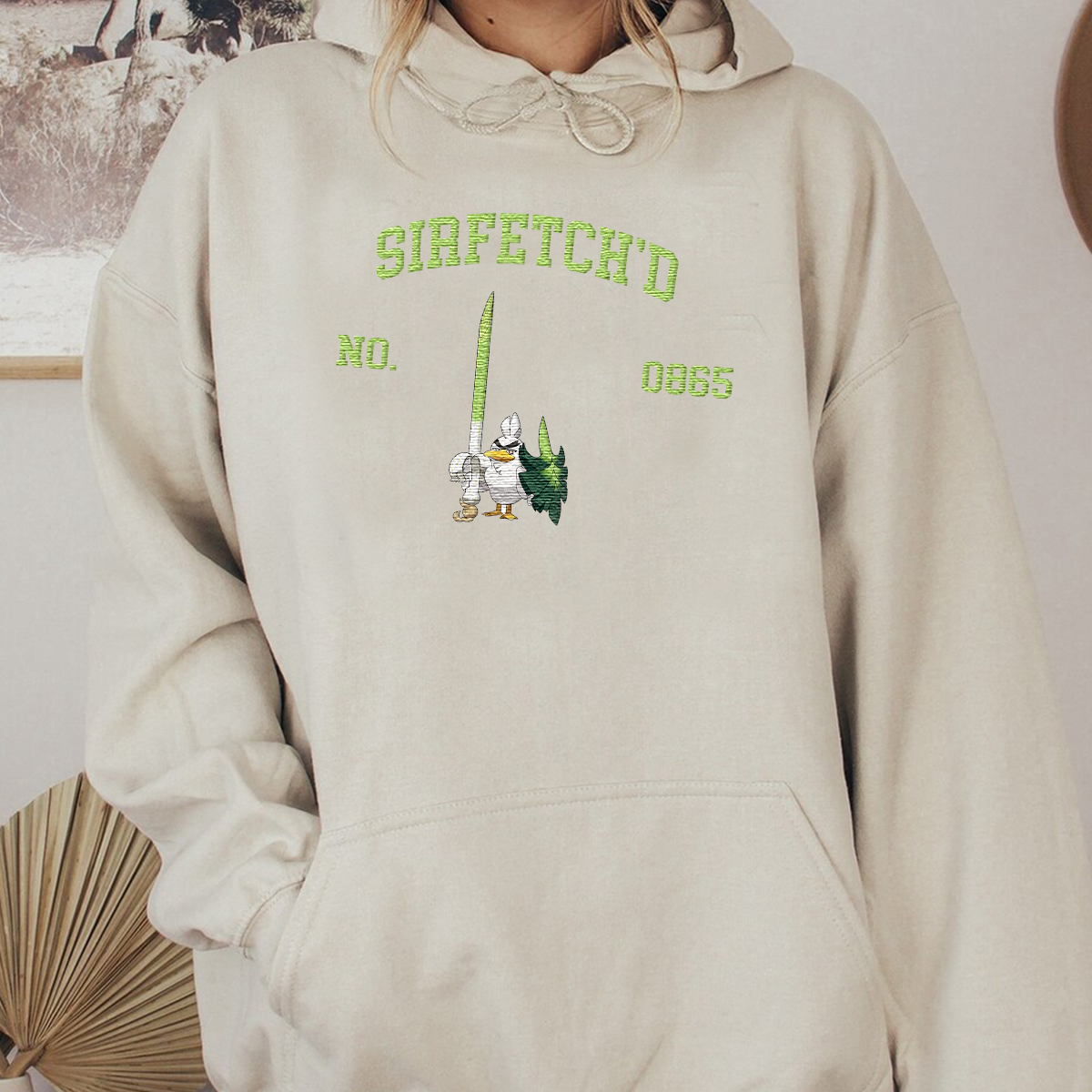 Sirfetch'd Adorable Anime-Themed Embroidered T-Shirt,Crewneck,Hoodie-Trendy Versatile and a Thoughtful Gift for Friends,H-C-1583