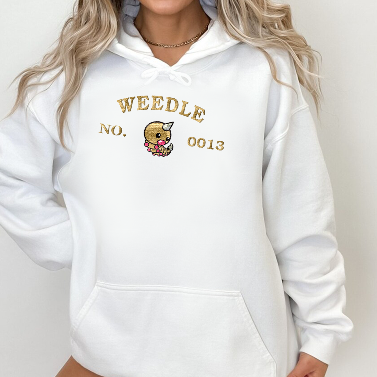 Weedle-Q. Adorable Anime-Themed Embroidered T-Shirt,Crewneck,Hoodie-Trendy Versatile and a Thoughtful Gift for Friends,H-C-1246
