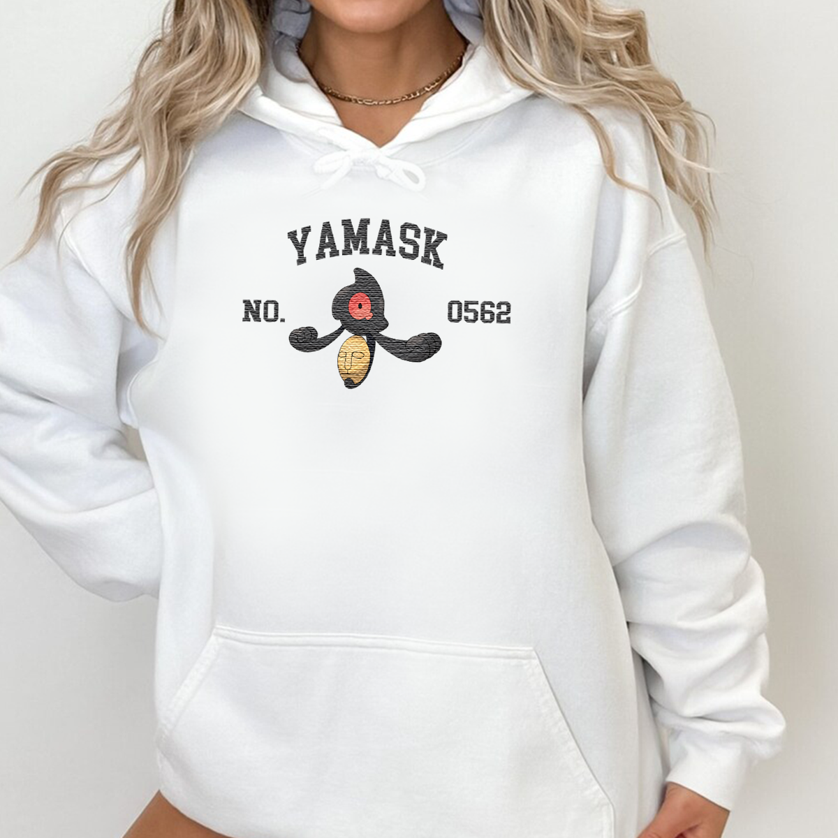Yamask Adorable Anime-Themed Embroidered T-Shirt,Crewneck,Hoodie-Trendy Versatile and a Thoughtful Gift for Friends,H-C-1584