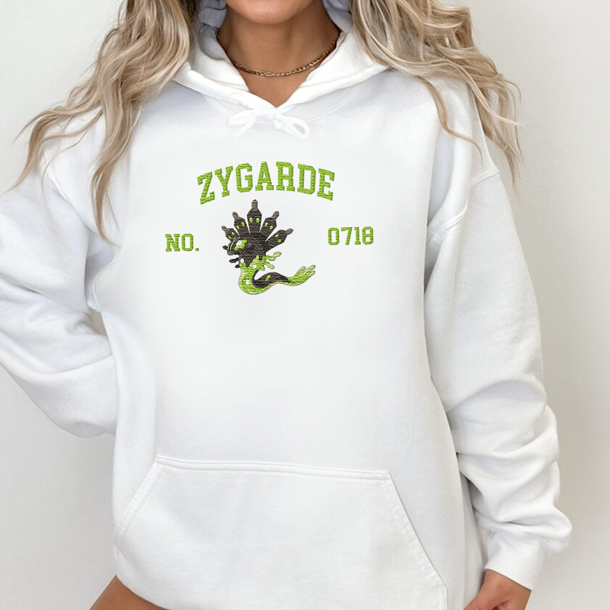 Zygarde Adorable Anime-Themed Embroidered T-Shirt,Crewneck,Hoodie-Trendy Versatile and a Thoughtful Gift for Friends,H-C-1570