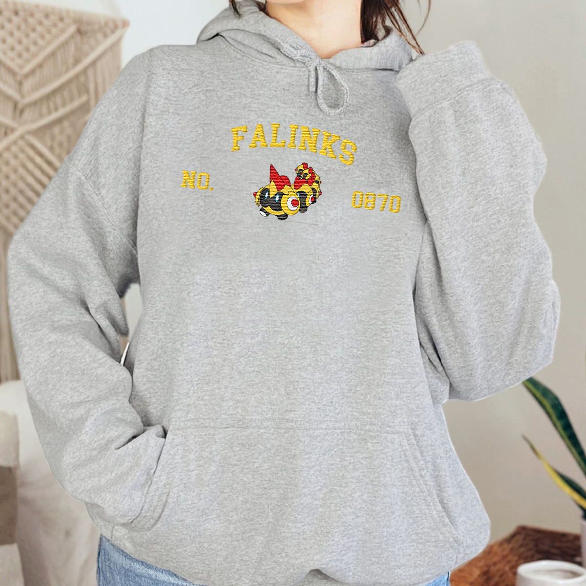 Falinks Adorable Anime-Themed Embroidered T-Shirt,Crewneck,Hoodie-Trendy Versatile and a Thoughtful Gift for Friends,H-C-1341