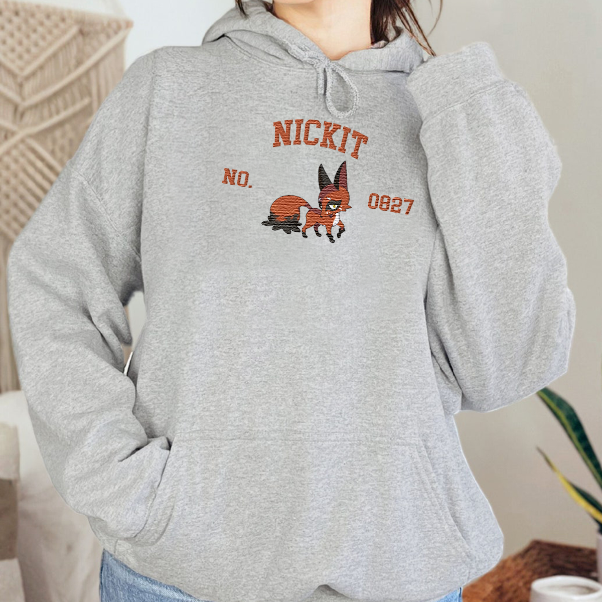 Nickit Adorable Anime-Themed Embroidered T-Shirt,Crewneck,Hoodie-Trendy Versatile and a Thoughtful Gift for Friends,H-C-1593