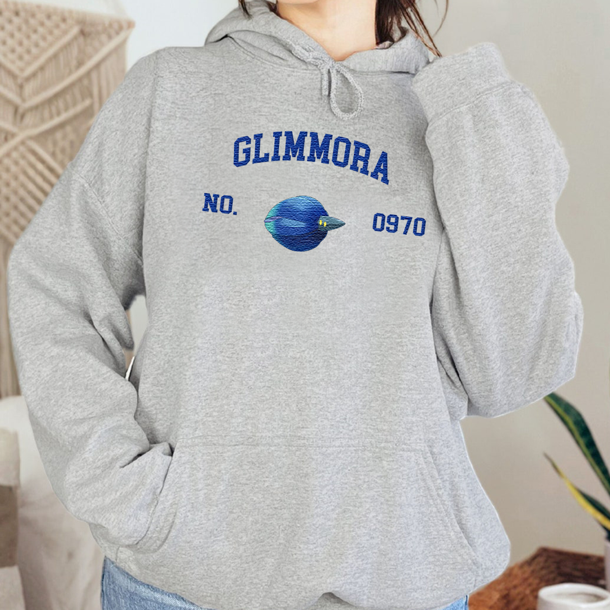 Glimmora Adorable Anime-Themed Embroidered T-Shirt,Crewneck,Hoodie-Trendy Versatile and a Thoughtful Gift for Friends,H-C-1653
