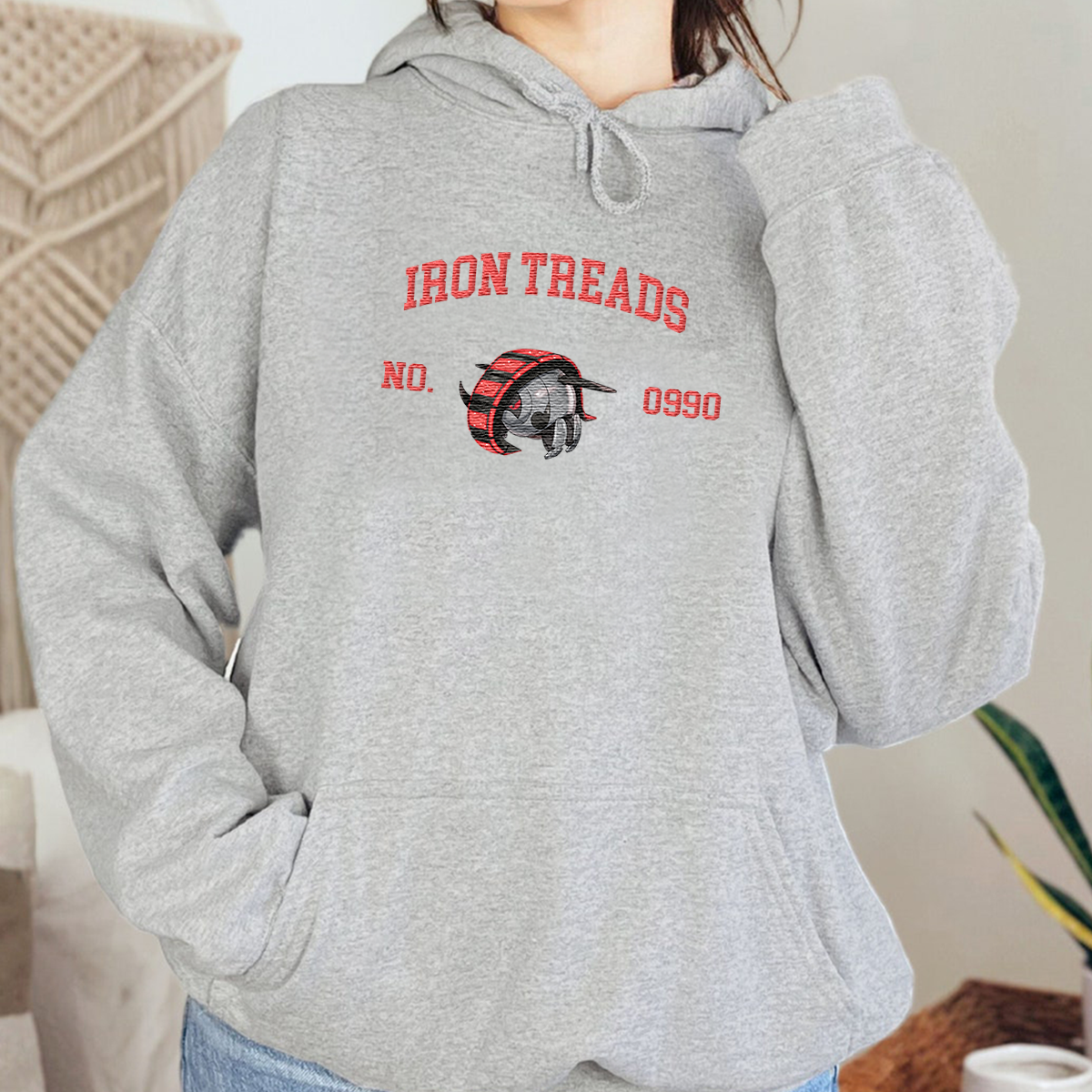 Iron Treads Anime-Themed Embroidered T-Shirt,Crewneck,Hoodie-Trendy Versatile and a Thoughtful Gift for Friends,H-C-1788