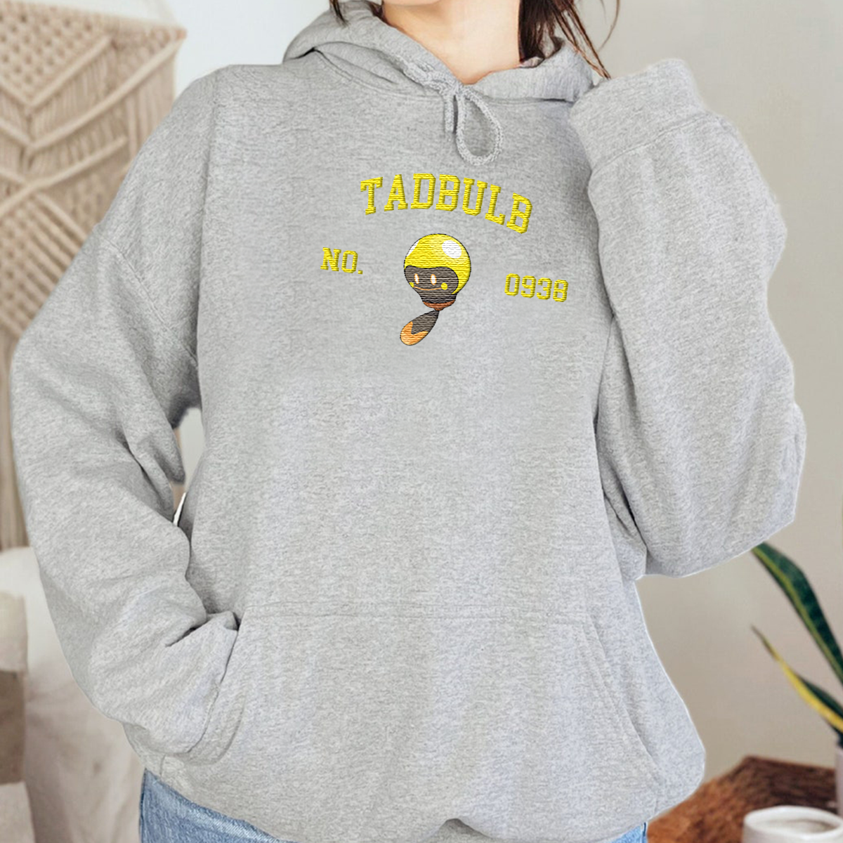 Tadbulb Adorable Anime-Themed Embroidered T-Shirt,Crewneck,Hoodie-Trendy Versatile and a Thoughtful Gift for Friends,H-C-1470