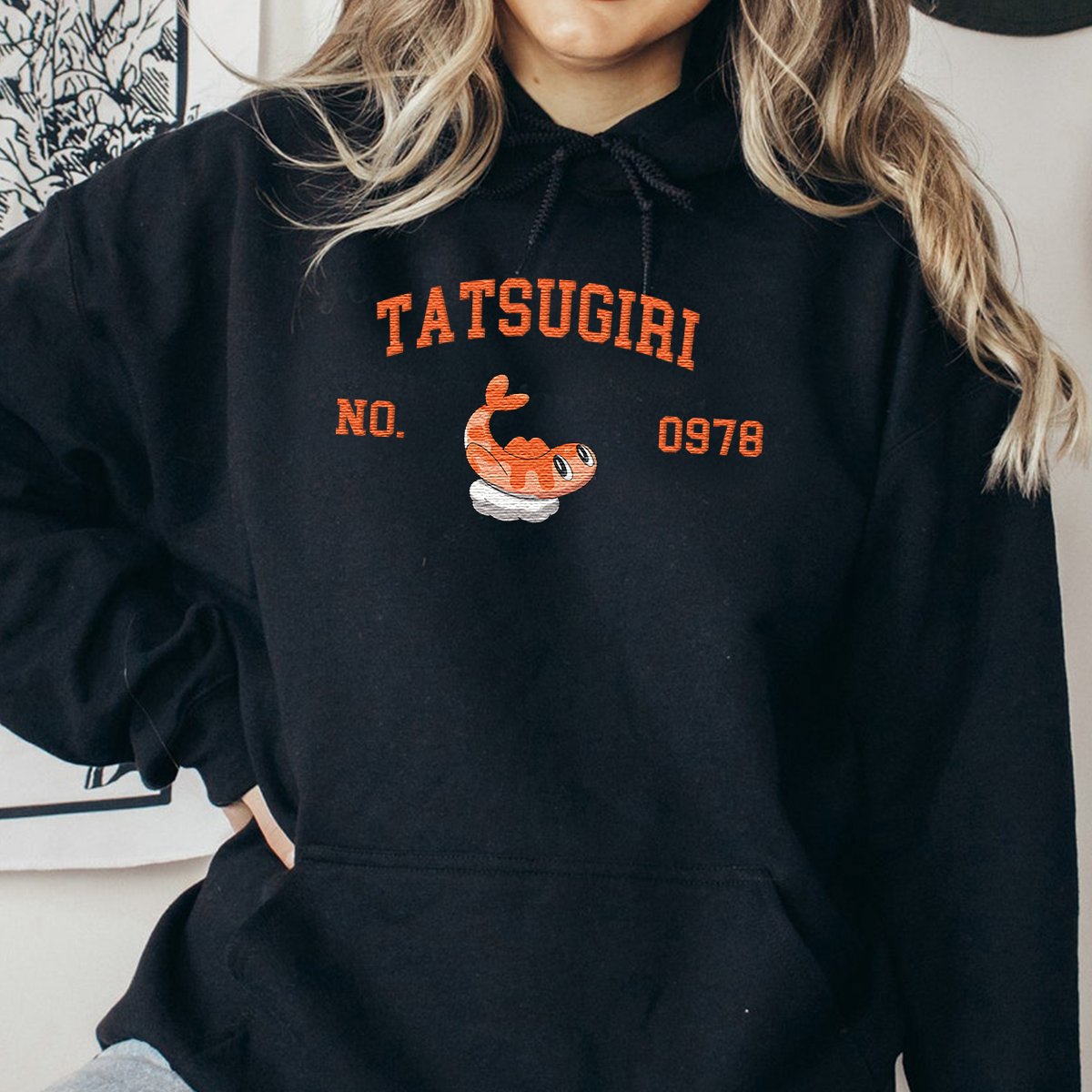 Tatsugiri Adorable Anime-Themed Embroidered T-Shirt,Crewneck,Hoodie-Trendy Versatile and a Thoughtful Gift for Friends,H-C-1618