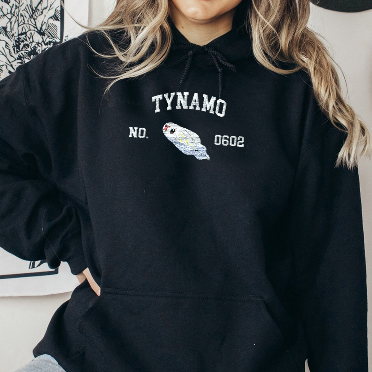Tynamo Adorable Anime-Themed Embroidered T-Shirt,Crewneck,Hoodie-Trendy Versatile and a Thoughtful Gift for Friends,H-C-1406