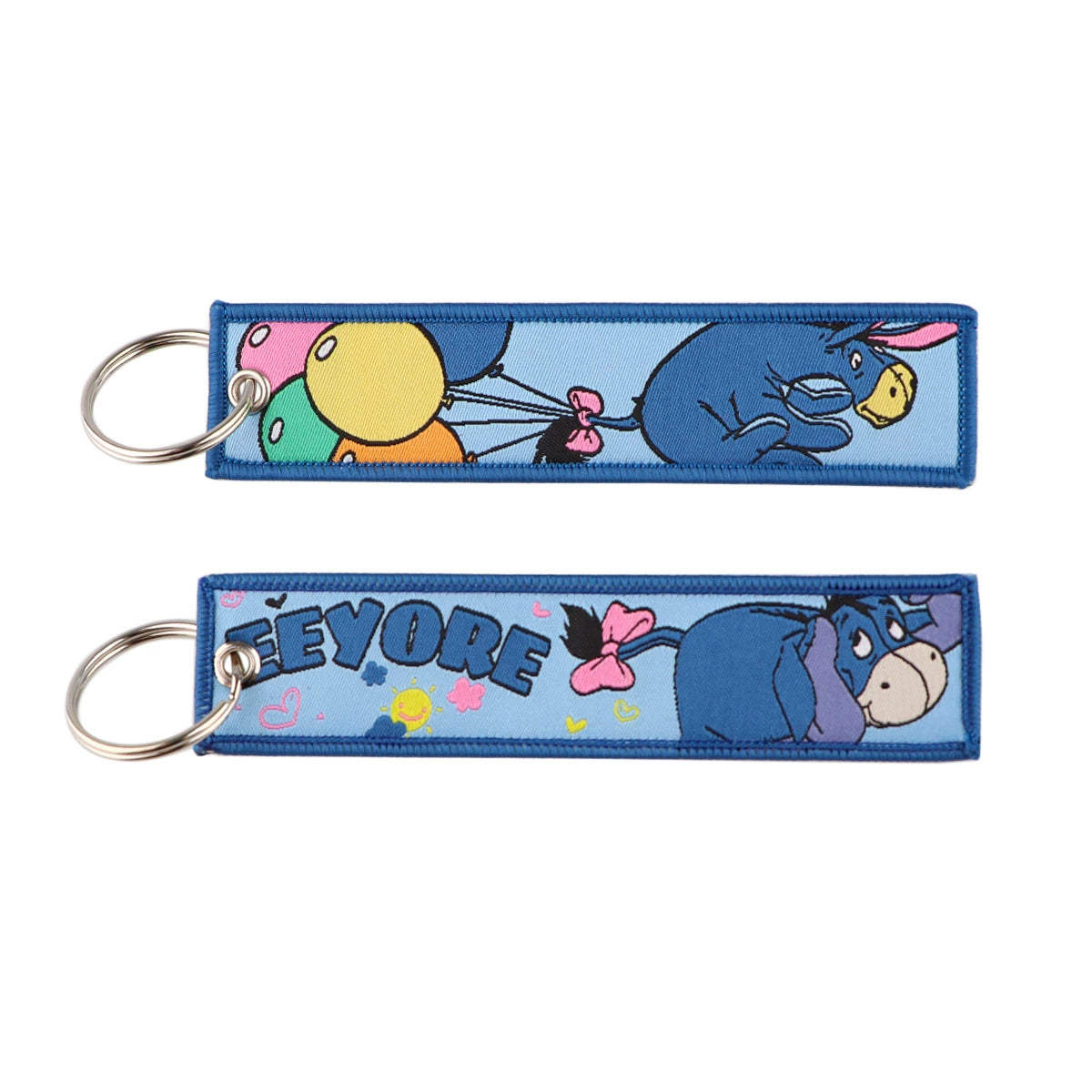 Stitch Cartoon Lanyard Keychain – Woven Fabric ID Badge Holder for Students, Office, Keys, and Accessories,025