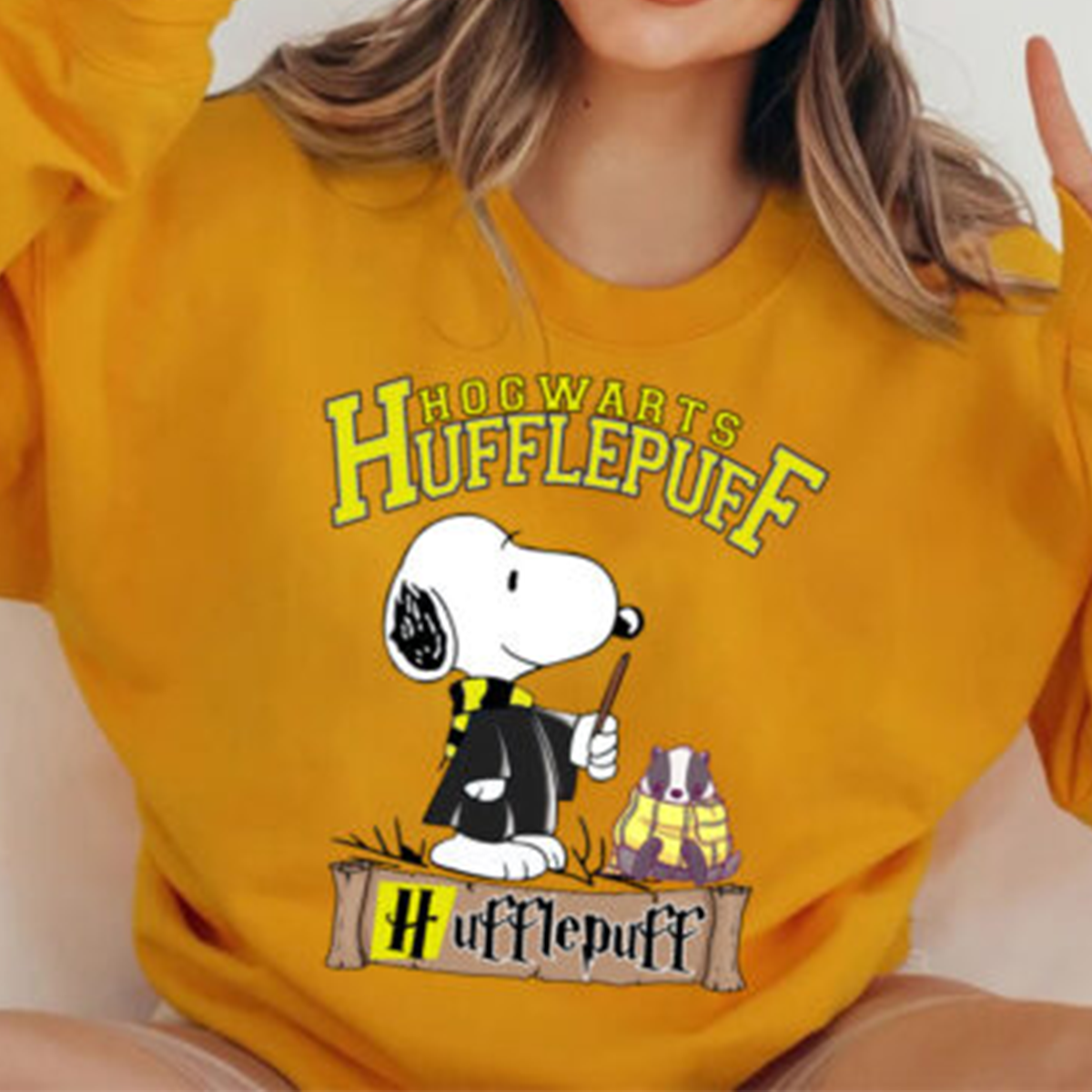Snoopy Hogwarts 4 Houses Harry Potter T-Shirt,Crewneck,Hoodie,H-C-109
