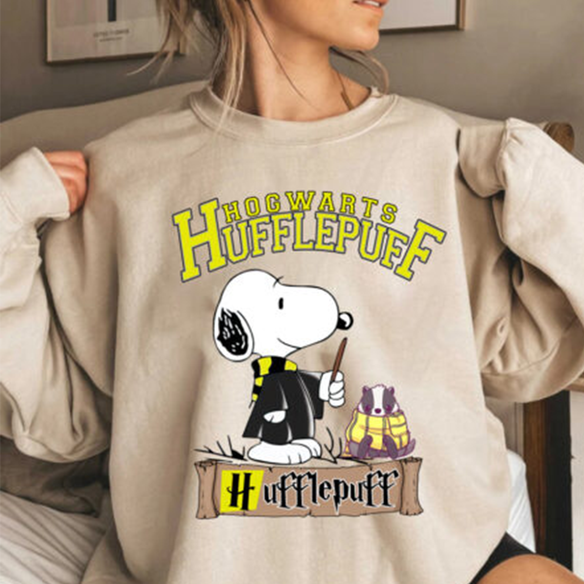 Snoopy Hogwarts 4 Houses Harry Potter T-Shirt,Crewneck,Hoodie,H-C-109