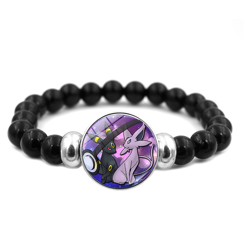 Adorable Black Bead Snap Button Bracelet,A Perfect Gift for Friends and Family,B04